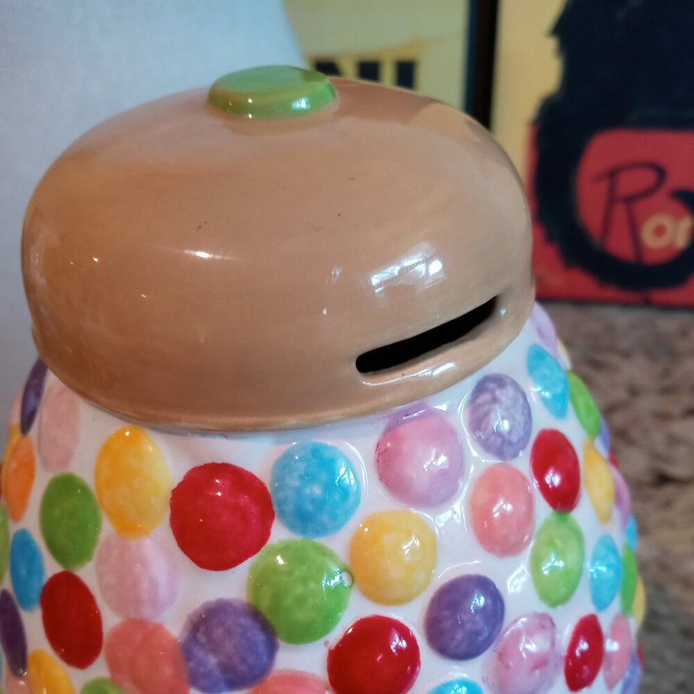 Ceramic Gumball Piggy Bank - Picture 3 of 8